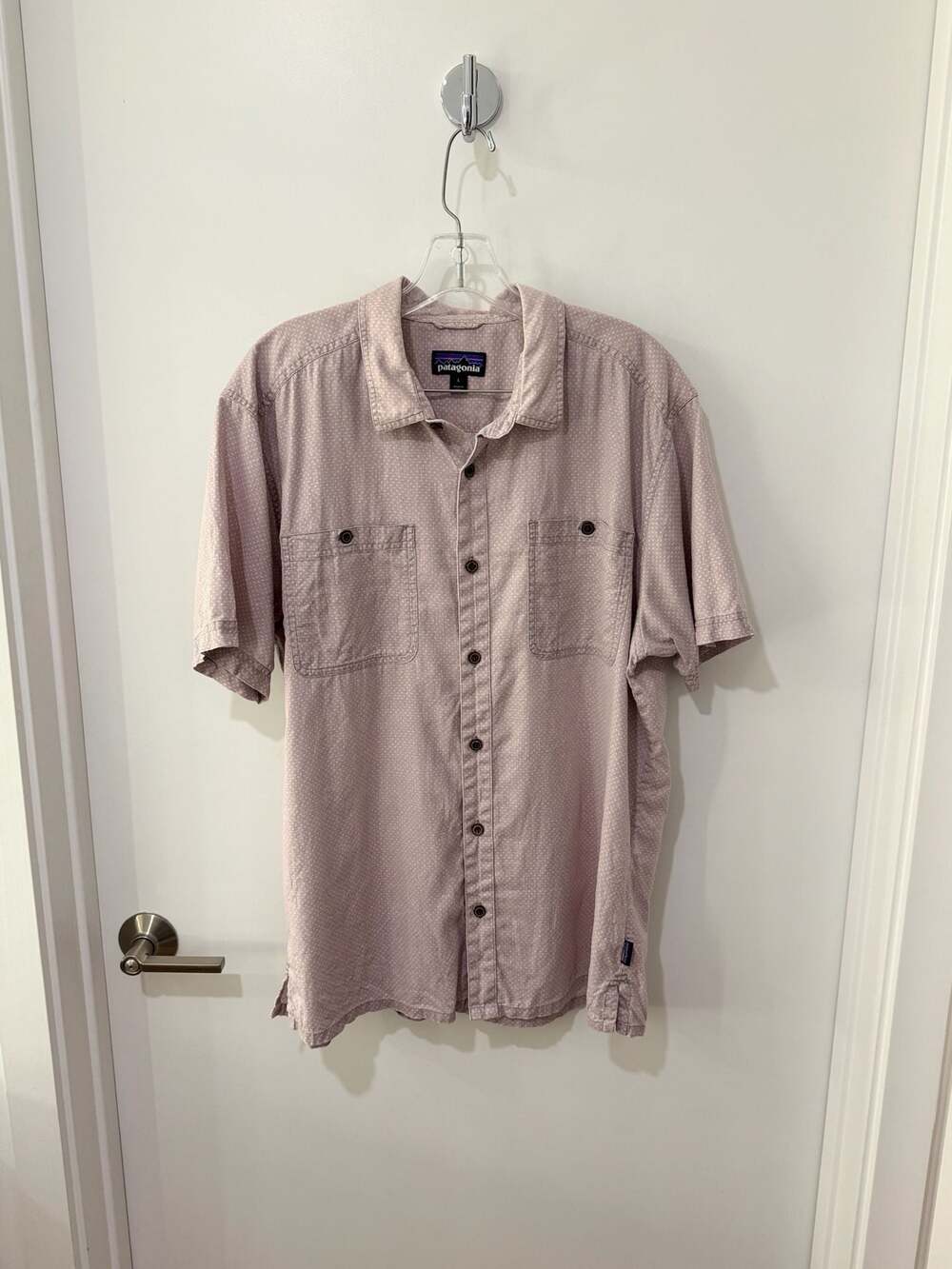 Patagonia Mens Back Step Short Sleeve Button-Up Shirt Size Large